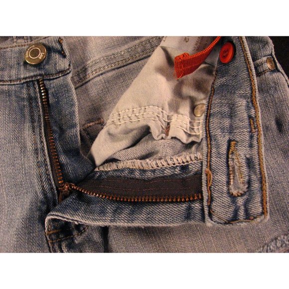 LEE Womans Premium Select CUTOFF JEANS SHORTS 25 MEASURED Blue Denim Daisy Dukes - Picture 4 of 11